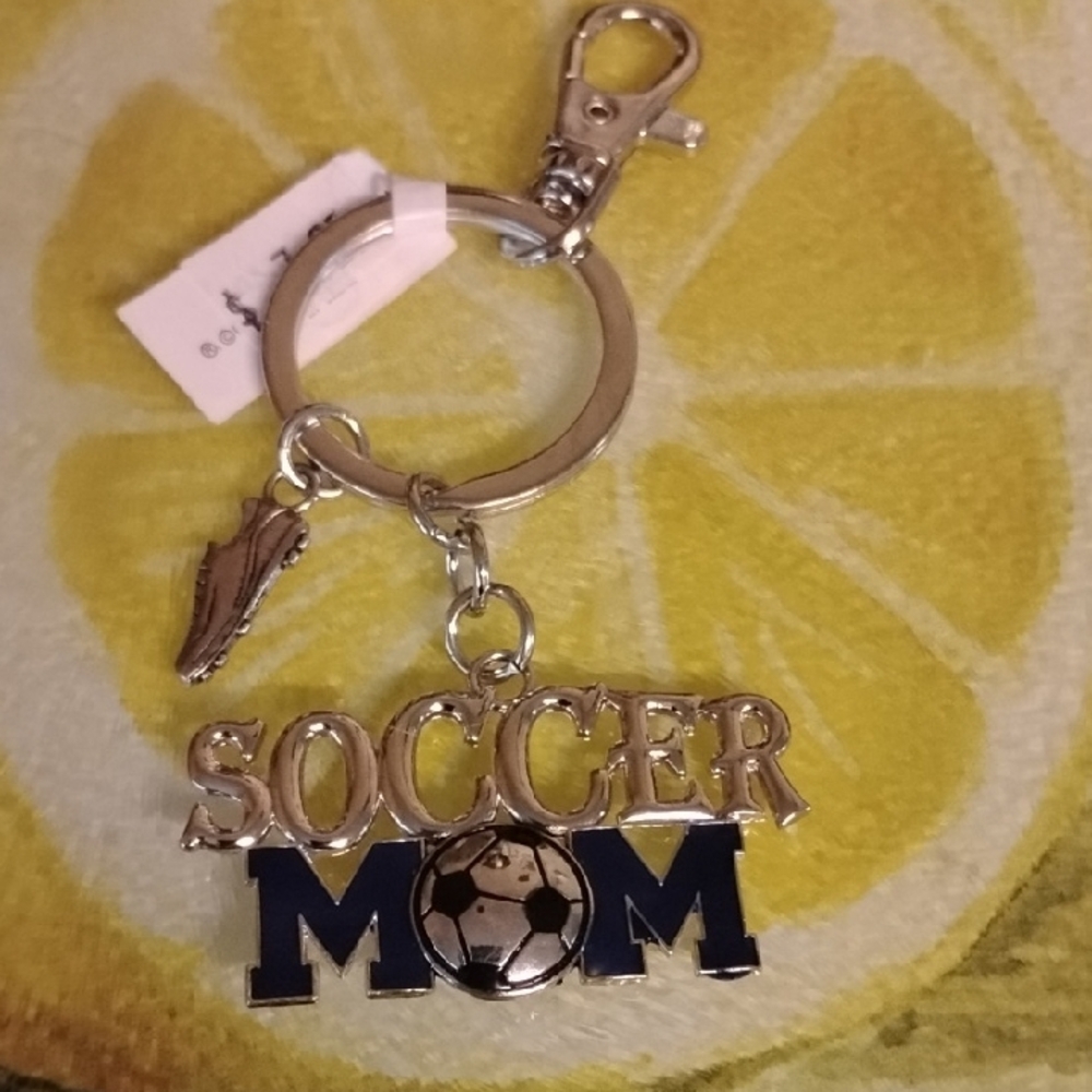 Soccer Mom Keychain with Shoe Charm
